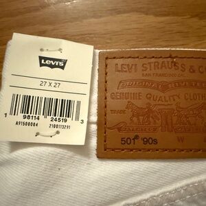 Levi’s 501 90s white jeans